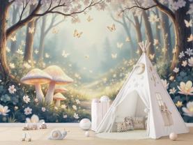Enchanted Forest in Pastel Tones
