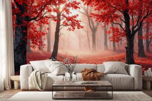 Tranquil Forest in Autumn Tones