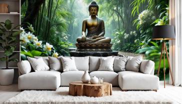 Buddha Statue in the Rainforest